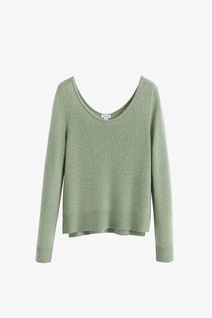 Single-Origin Cashmere Scoop Neck Sweater