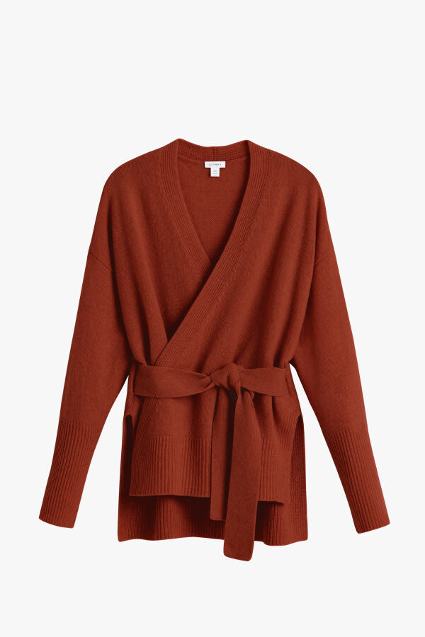 Recycled Cashmere Soft Wrap Sweater