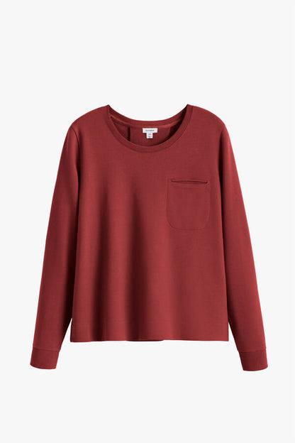 French Terry Pleat-Back Sweatshirt