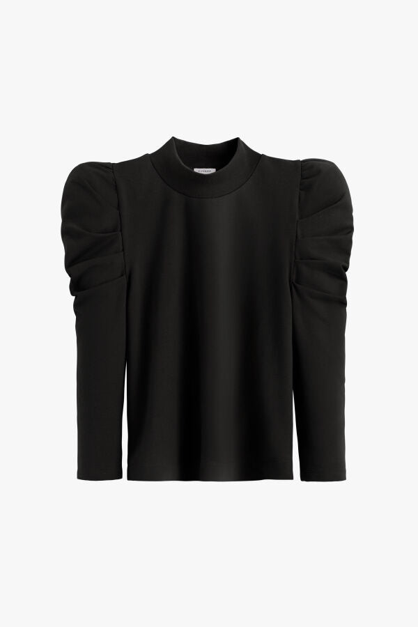 French Terry Puff Sleeve Sweatshirt
