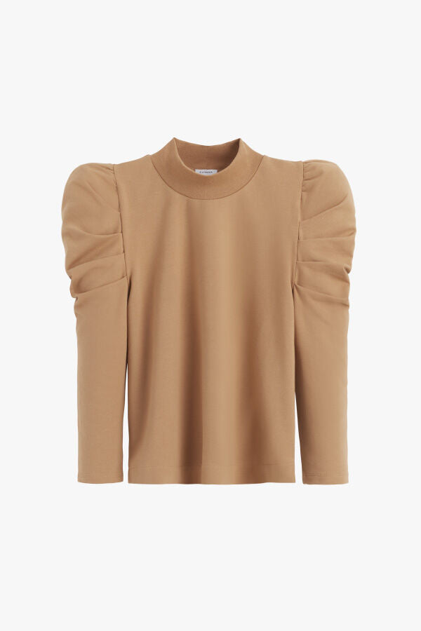 French Terry Puff Sleeve Sweatshirt