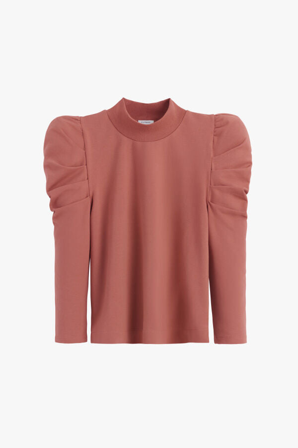 French Terry Puff Sleeve Sweatshirt