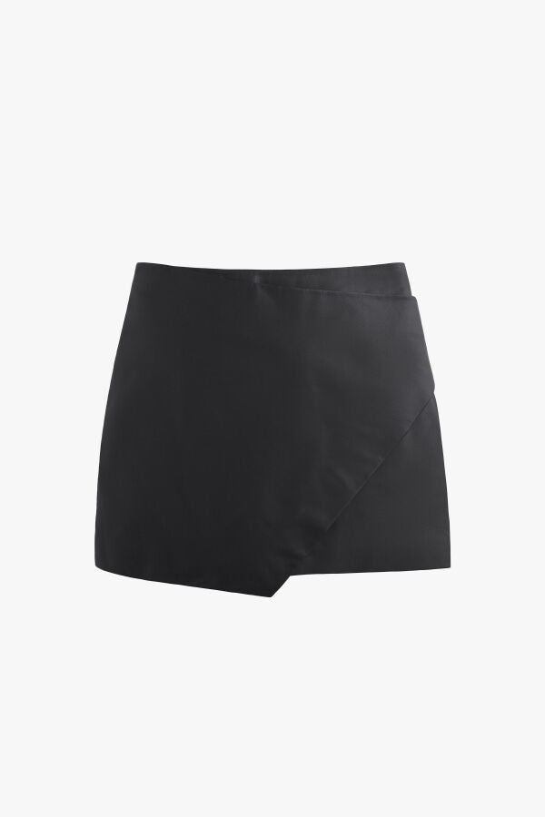 Leather Paneled Mini Skirt