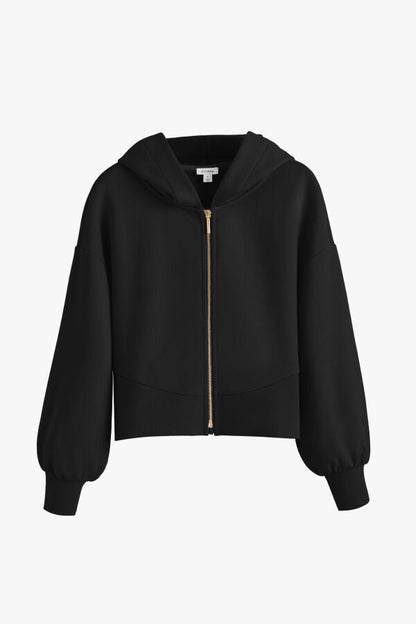 Terry Zip Front Hoodie