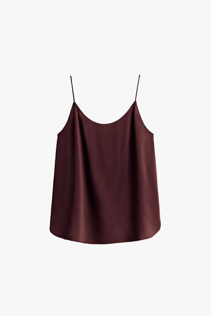 Washable Charmeuse Cross-Back Cami