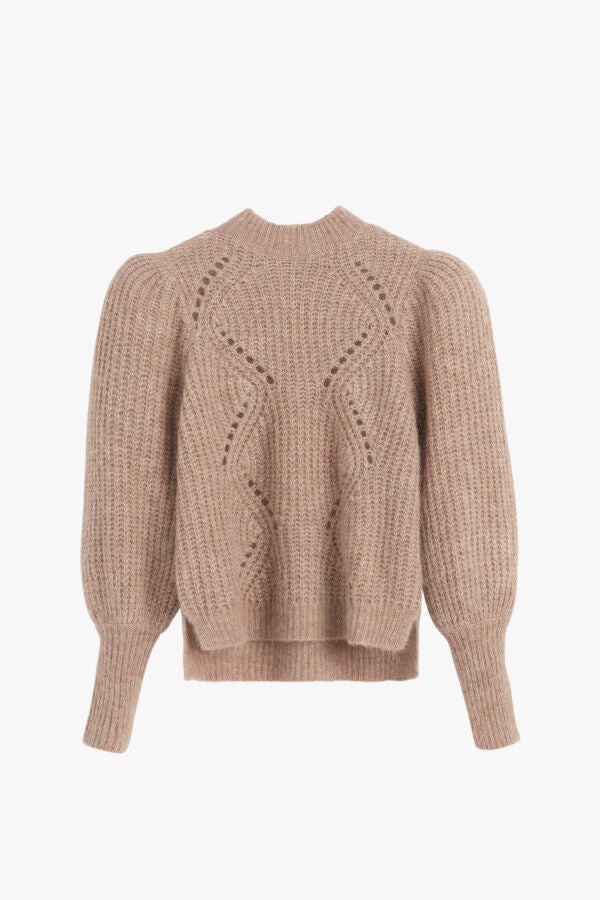 Alpaca Wool Balloon Sleeve Sweater