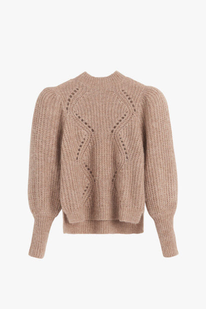 Alpaca Wool Balloon Sleeve Sweater