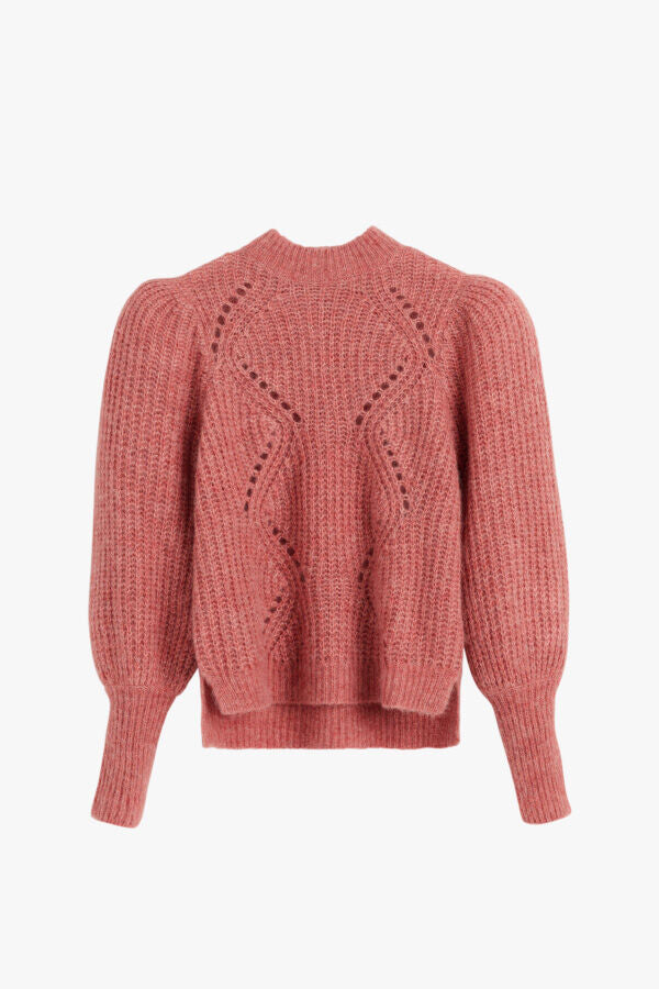 Alpaca Wool Balloon Sleeve Sweater