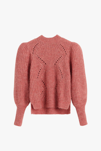 Alpaca Wool Balloon Sleeve Sweater