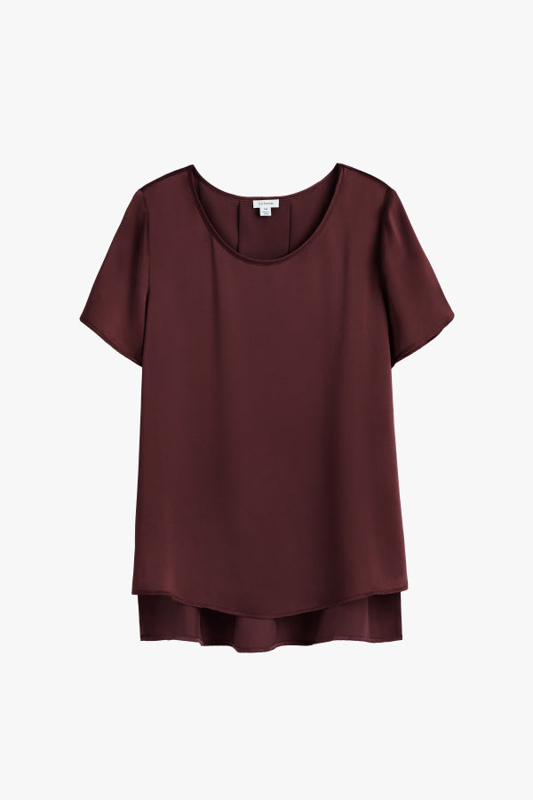 Washable Charmeuse High-Low Top
