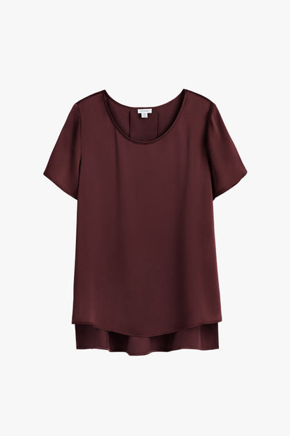 Washable Charmeuse High-Low Top