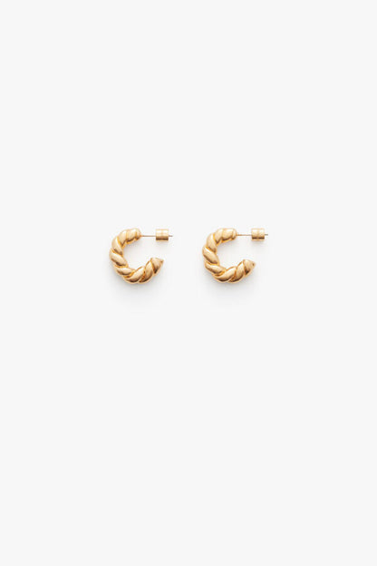 Mini Braided Hoop Earrings