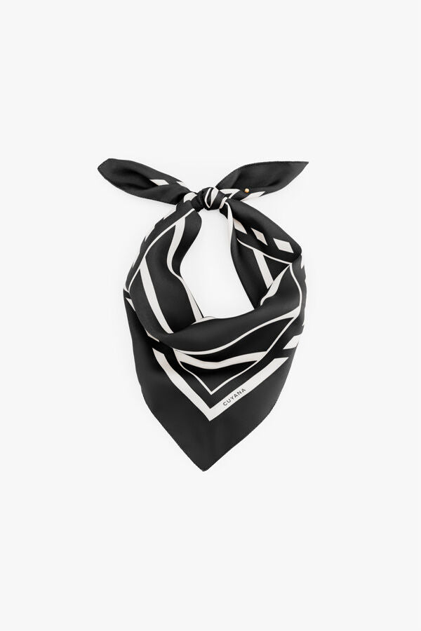 Washable Silk Striped Bandana