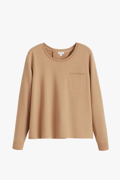 French Terry Pleat-Back Sweatshirt