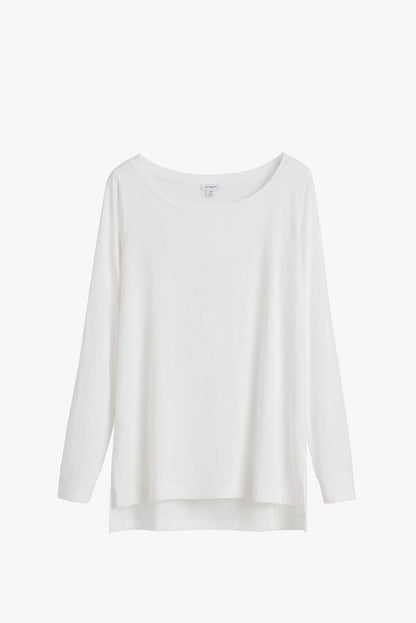 Pima Boatneck Long Sleeve Tee