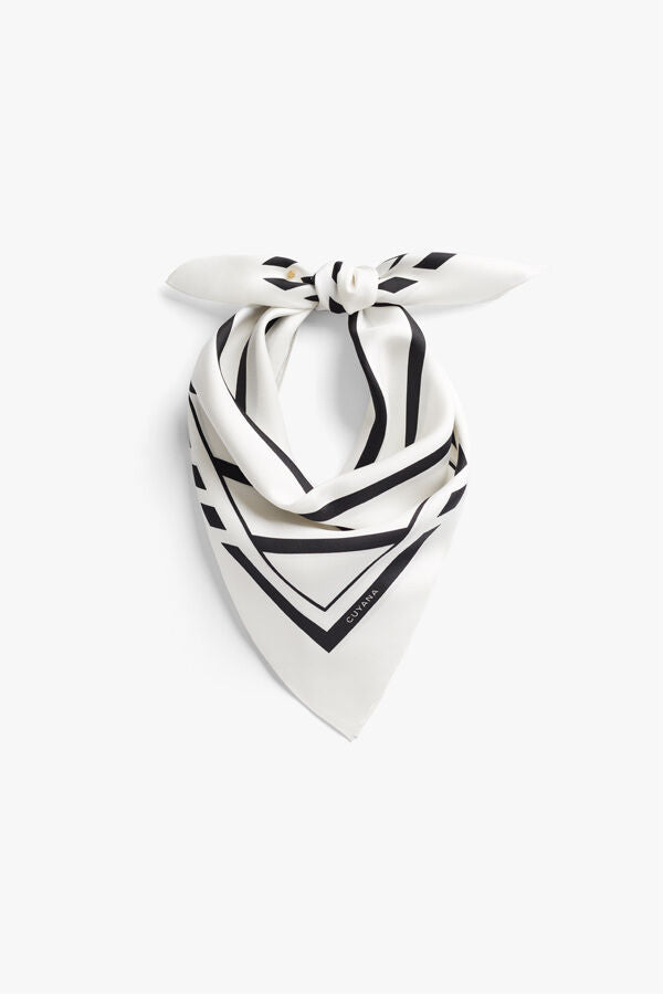 Washable Silk Striped Bandana