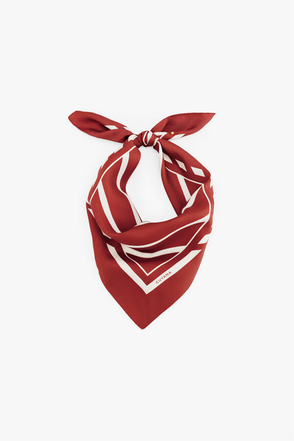 Washable Silk Striped Bandana