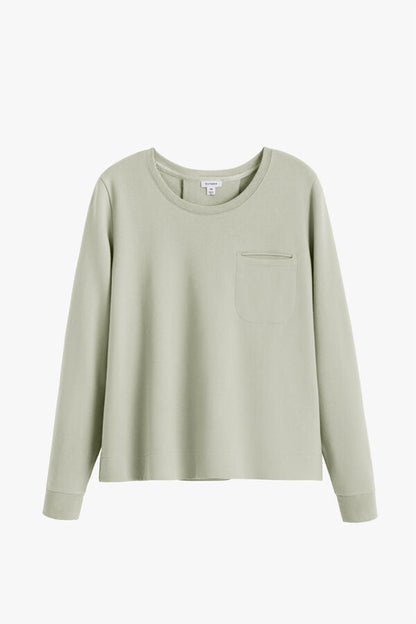 French Terry Pleat-Back Sweatshirt