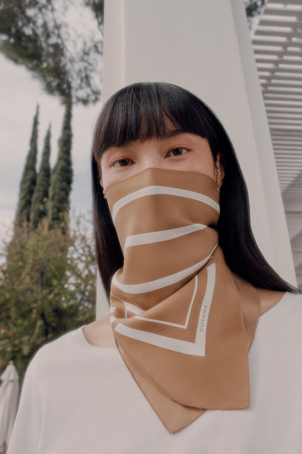 Washable Silk Striped Bandana