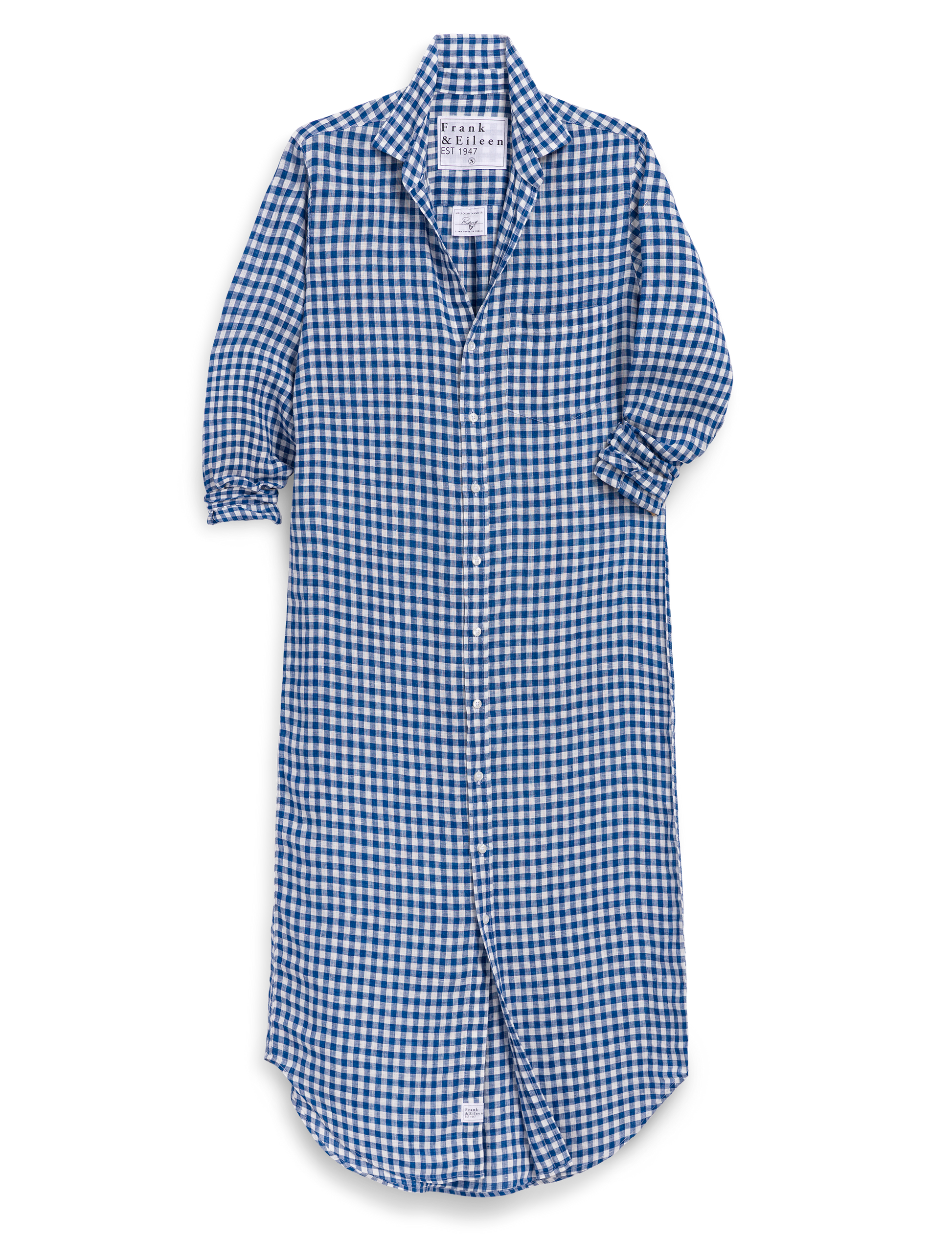 RORY Blue Check, Italian Classic Linen