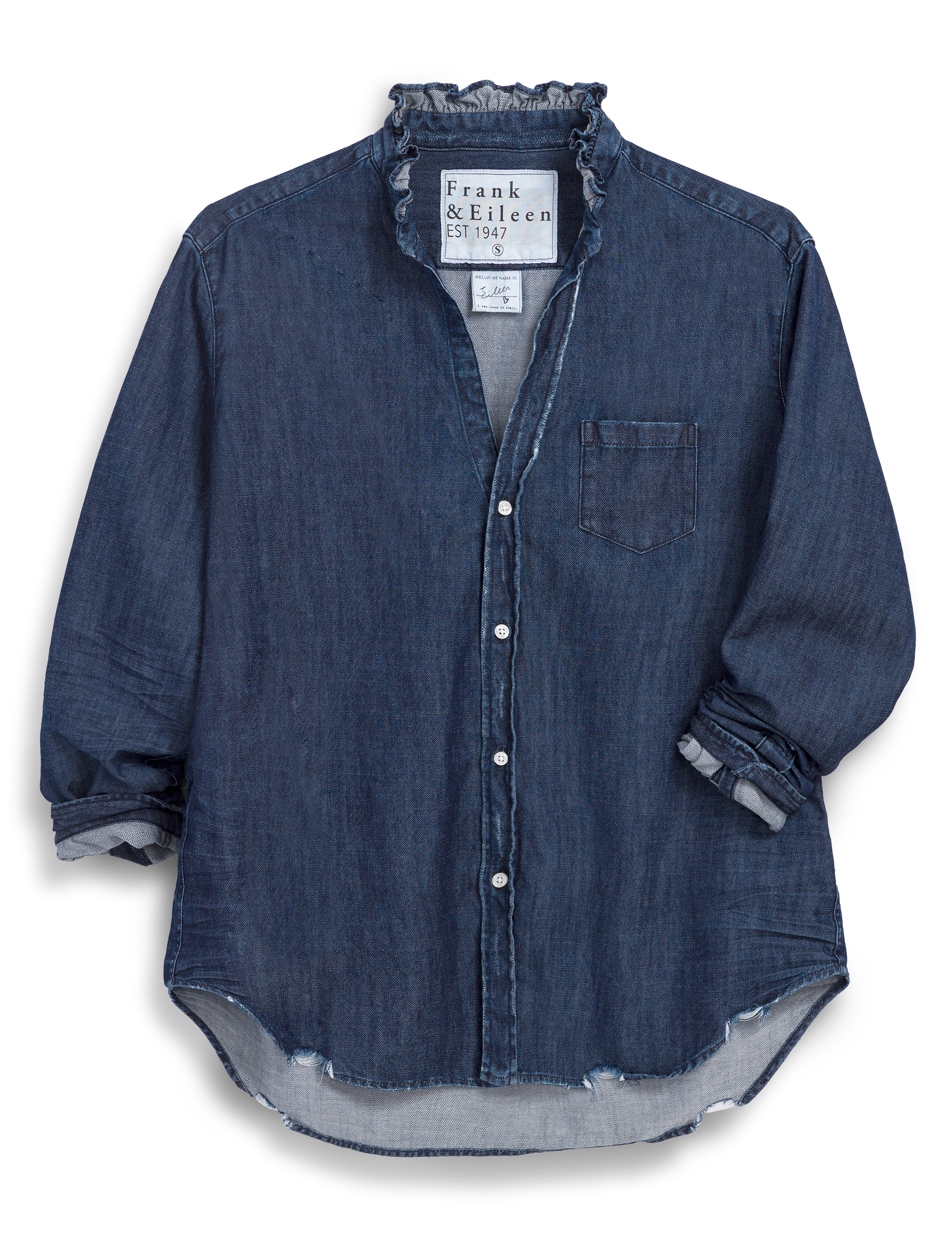 EILEEN RUFFLE Vintage Dark Indigo Wash, Famous Denim
