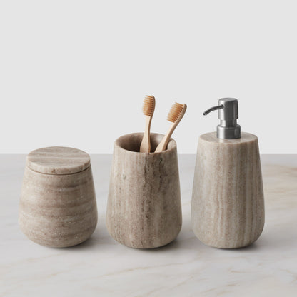 Riya Marble Bath Accessory Set