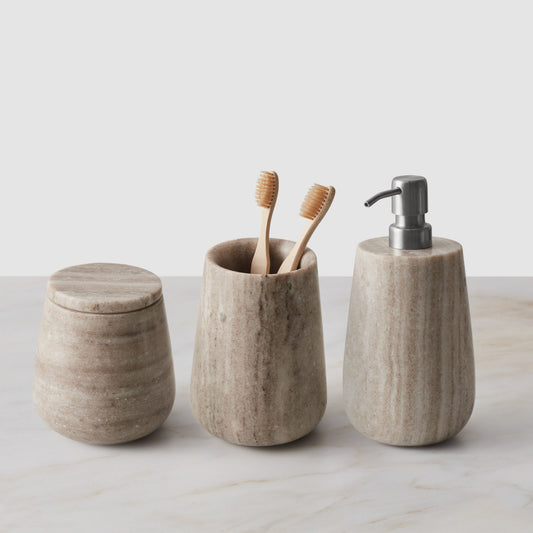 Riya Marble Bath Accessory Set