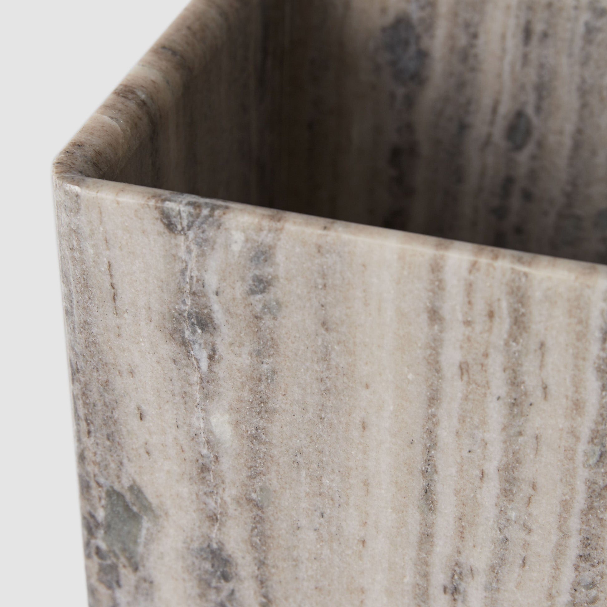 Riya Marble Wastebasket
