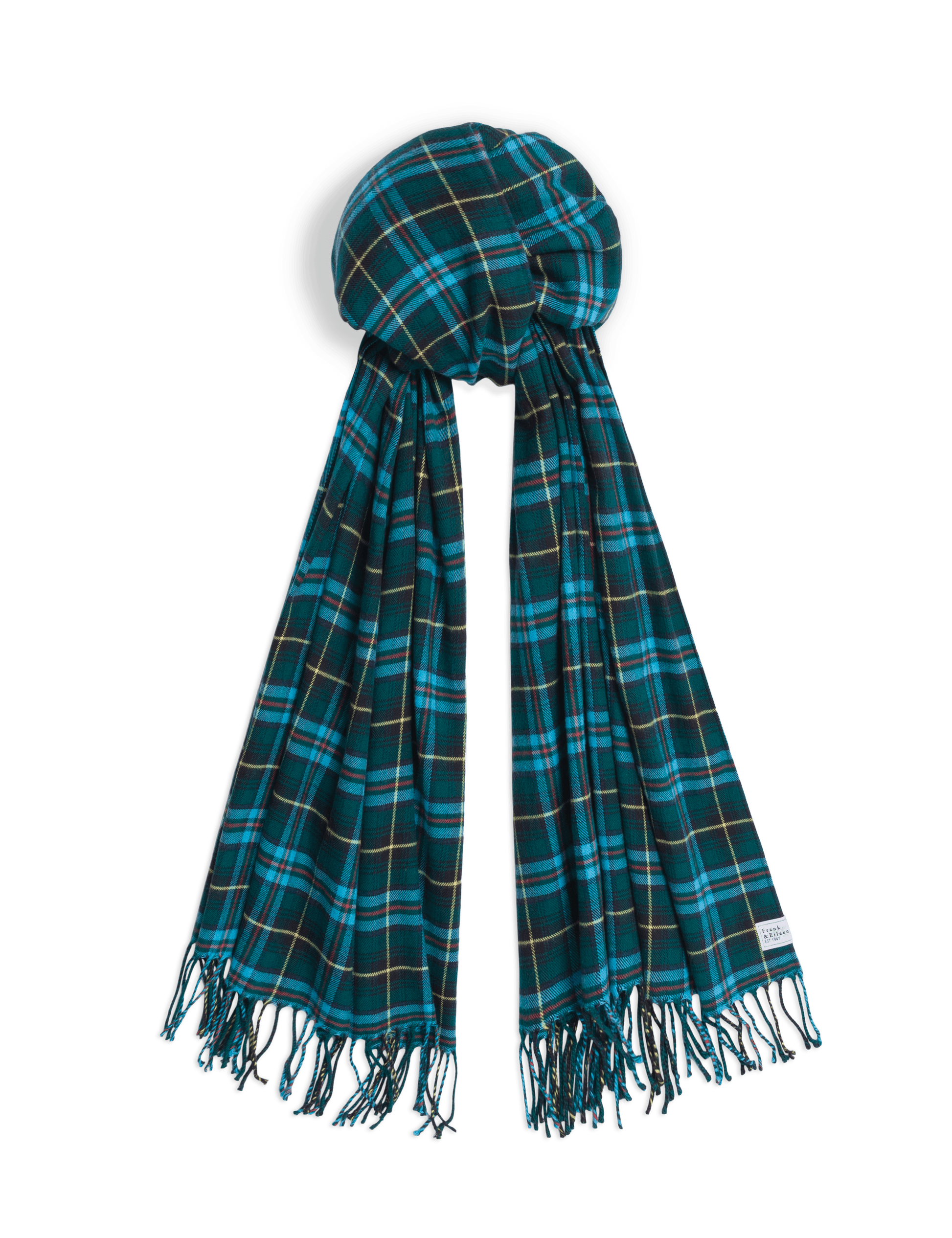 NOELLE Blue and Green with Yellow Plaid