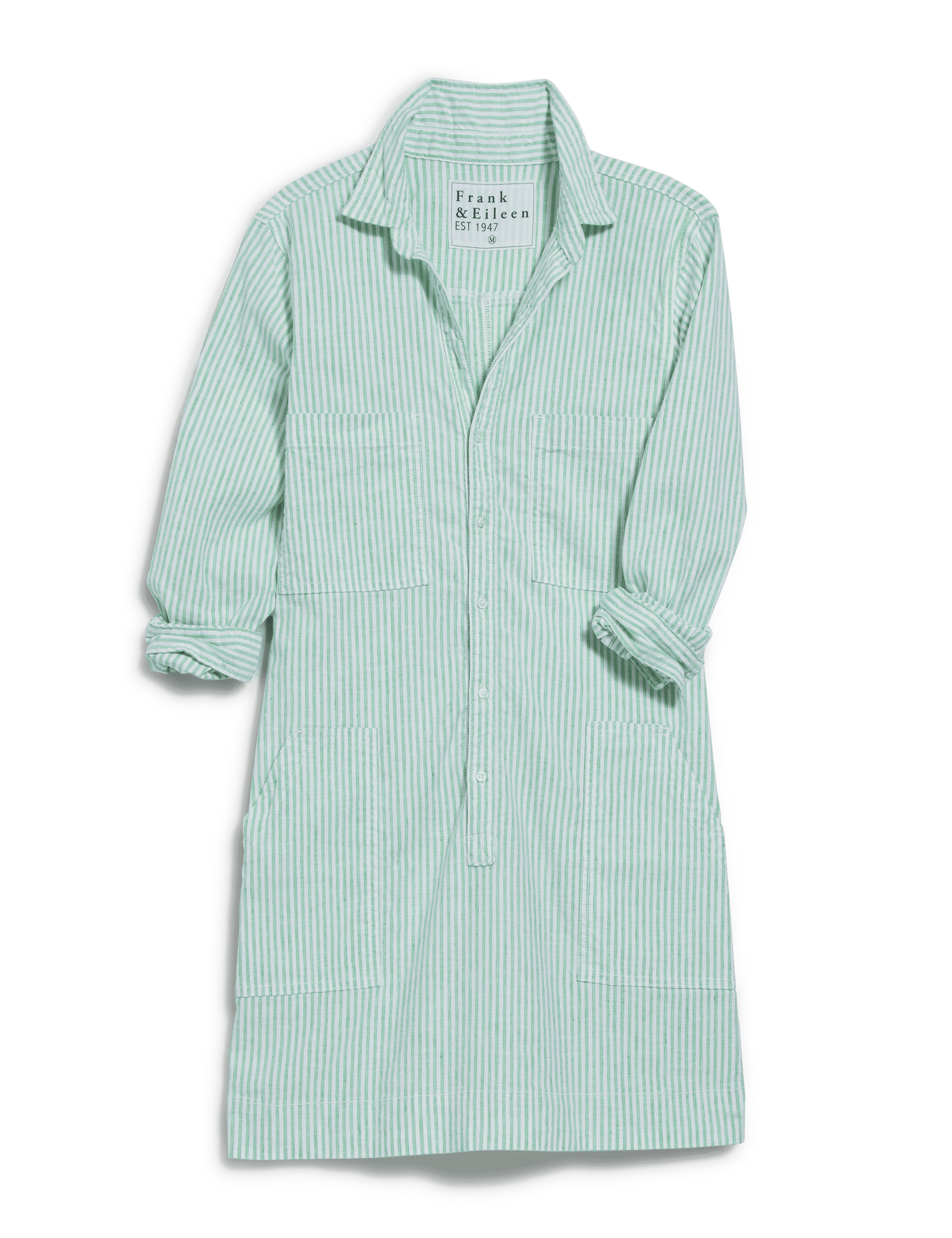 IRELAND DRESS Lime Stripe, Italian Performance Linen