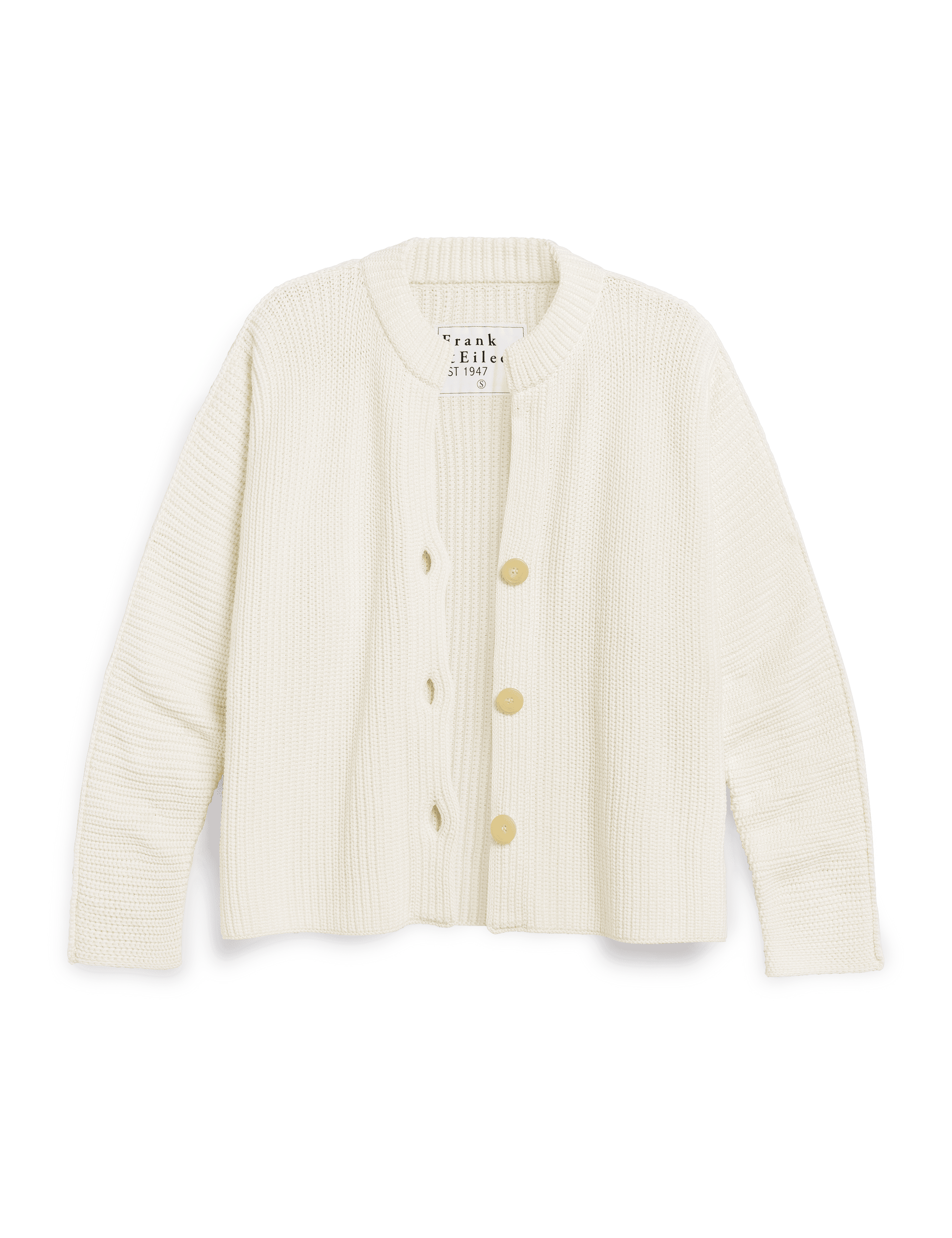 MONTECITO CARDIGAN Ivory, Pure Italian Cotton