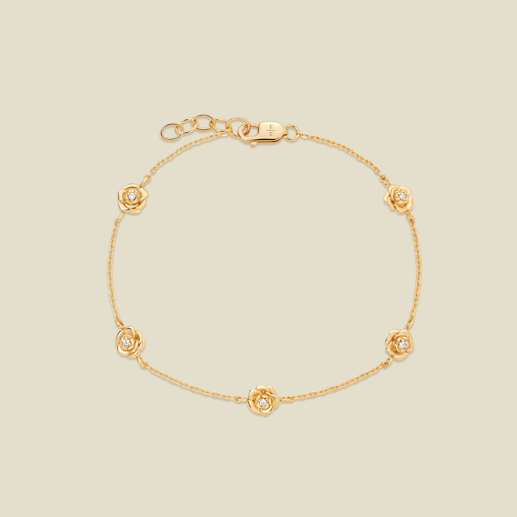 September CZ Birth Flower Station Bracelet