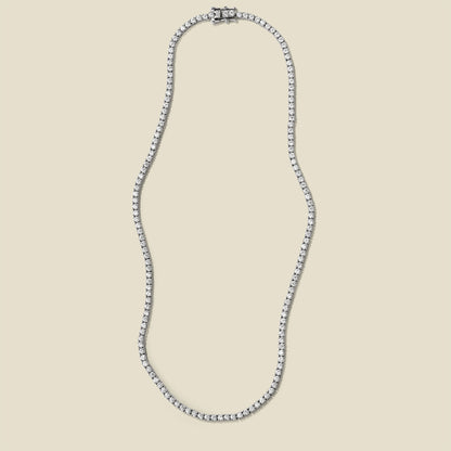 CZ Prong-Set Tennis Necklace