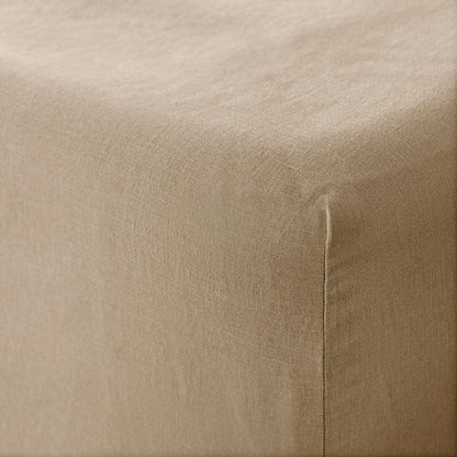Stonewashed Linen Fitted Sheet