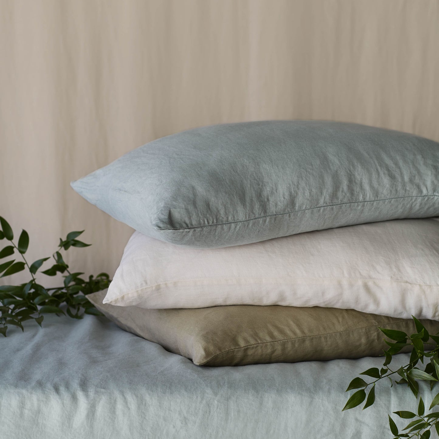 Stonewashed Linen Pillowcases