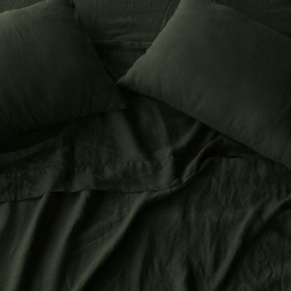 Stonewashed Linen Sheet Set