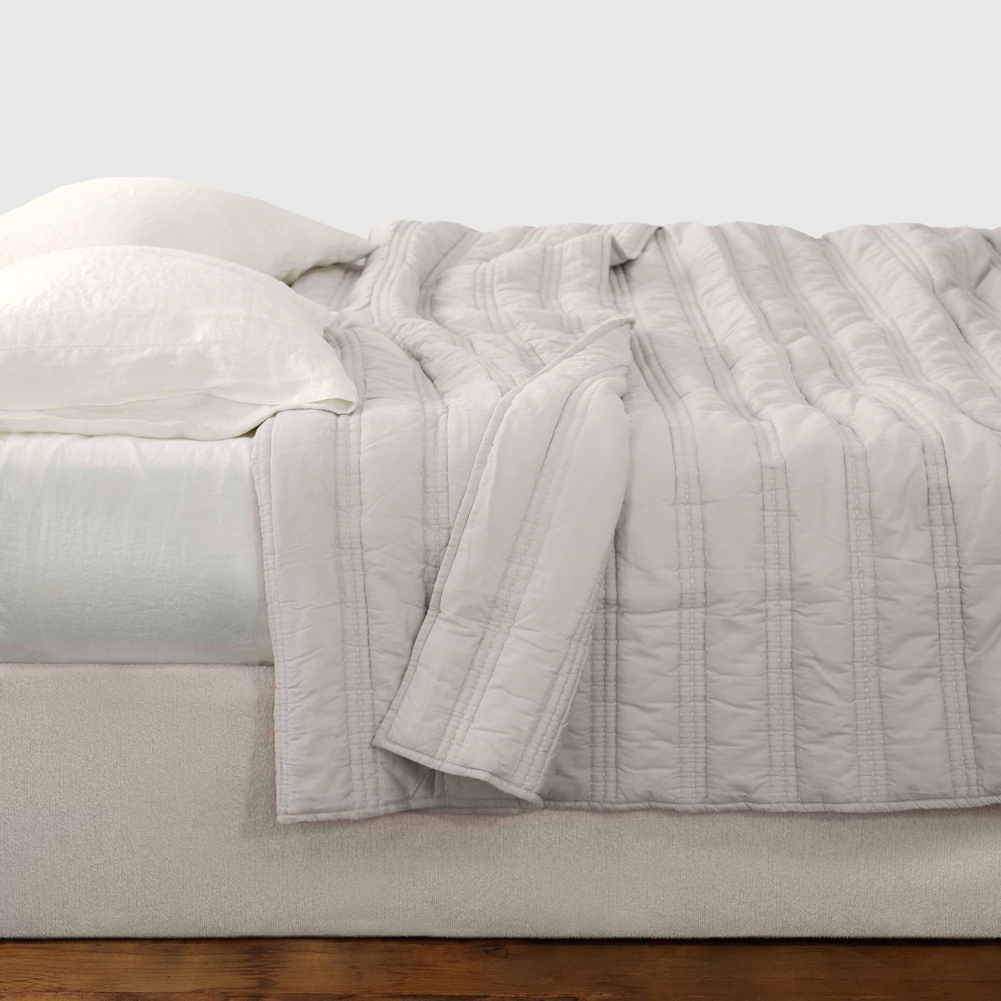 Organic Stonewashed Percale Channel Quilt