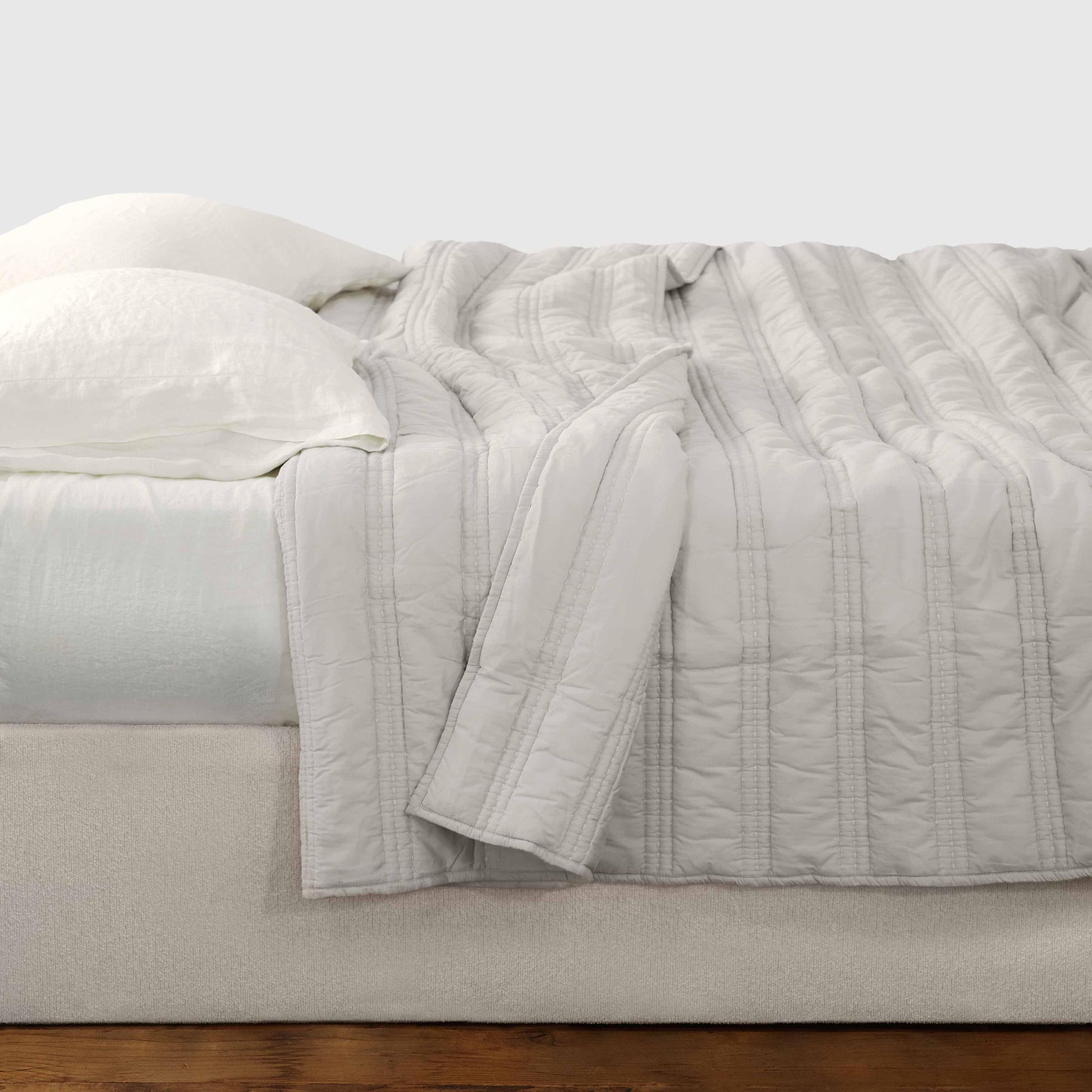 Organic Stonewashed Percale Channel Quilt
