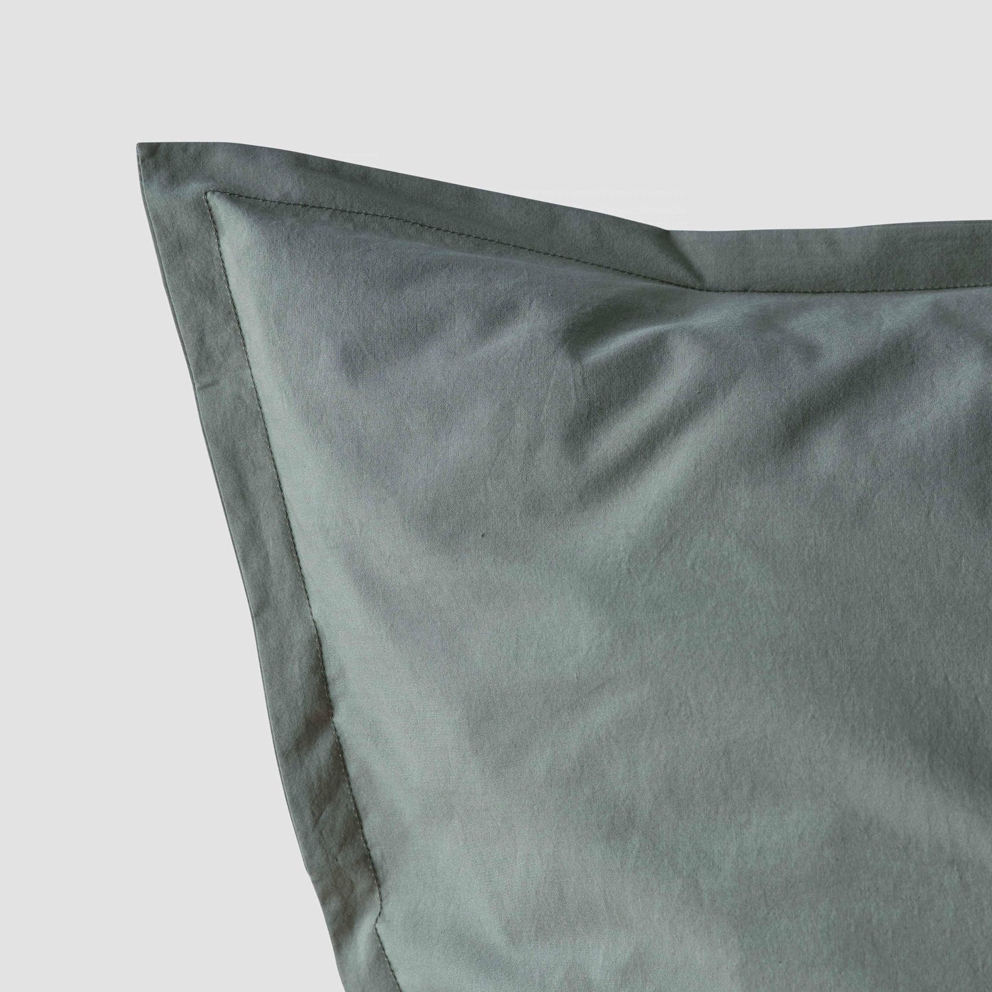 Stonewashed Organic Cotton Percale Euro Shams