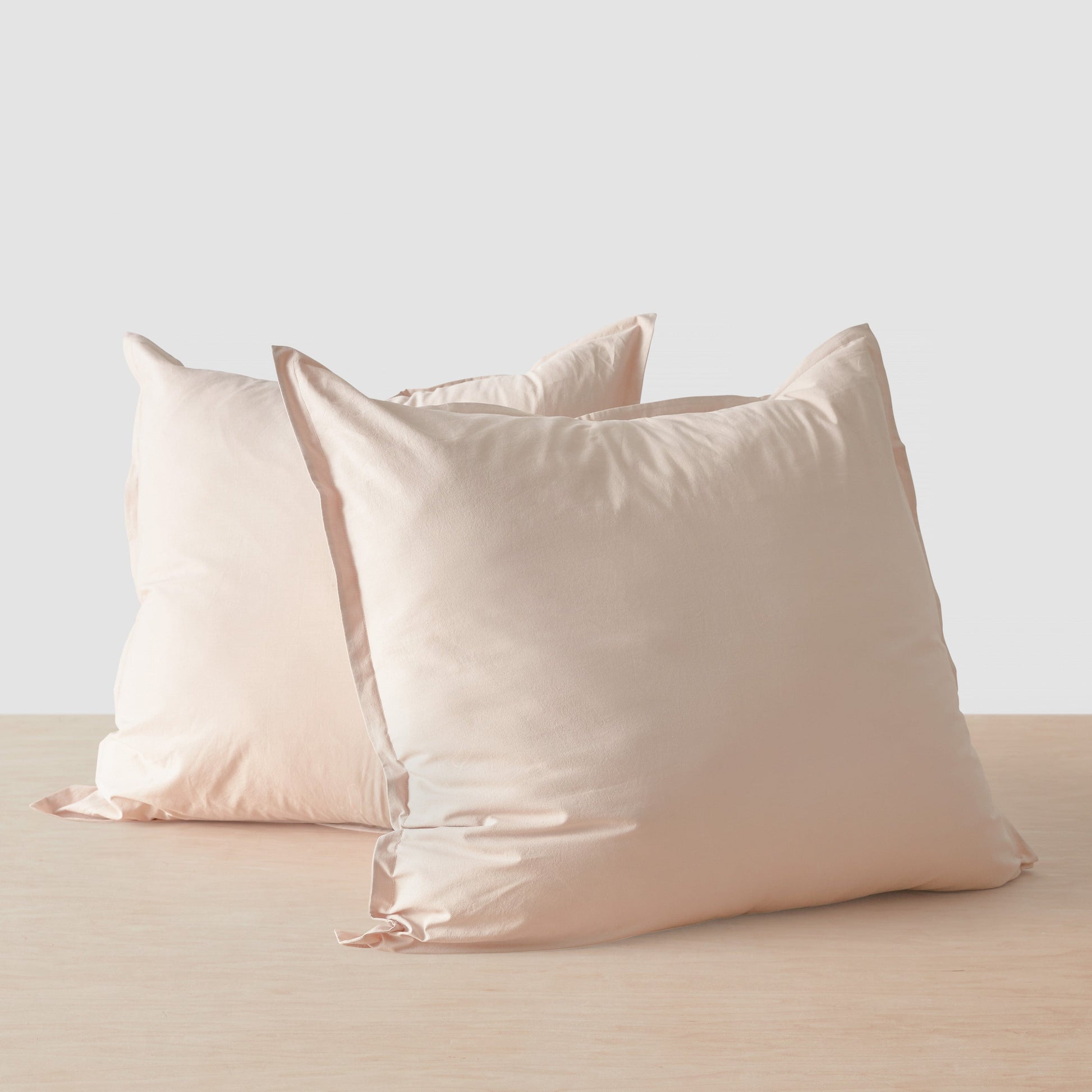 Stonewashed Organic Cotton Percale Euro Shams