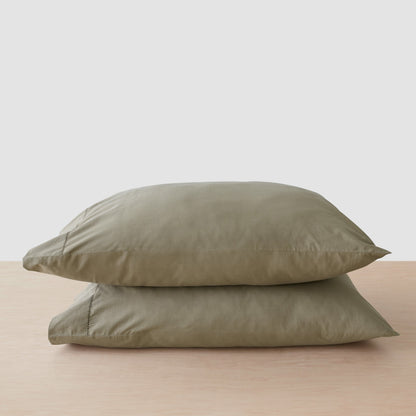 Stonewashed Organic Cotton Percale Pillowcases