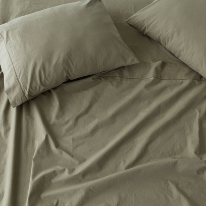 Stonewashed Organic Cotton Percale Pillowcases