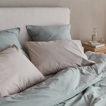 Stonewashed Organic Cotton Percale Pillowcases