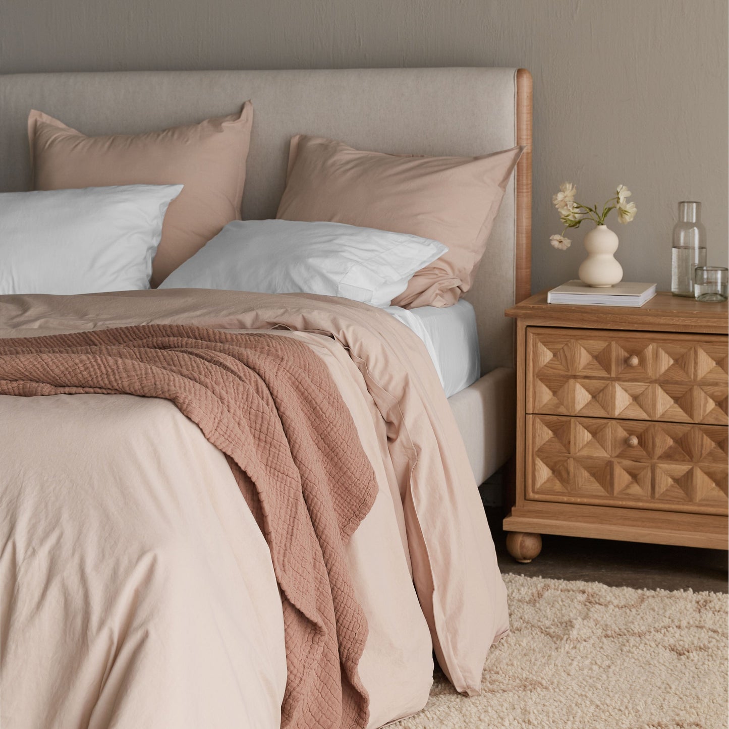 Stonewashed Organic Cotton Percale Pillowcases