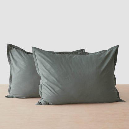 Stonewashed Organic Cotton Percale Shams