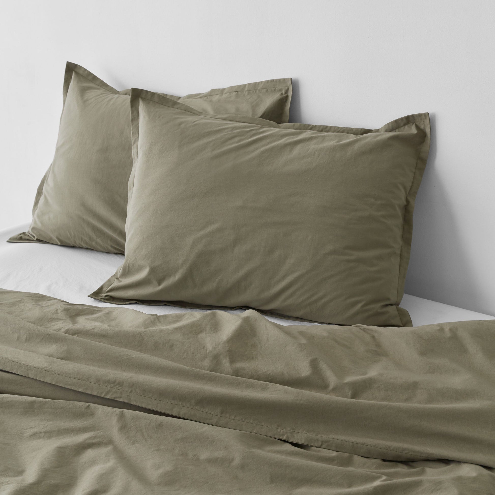 Stonewashed Organic Cotton Percale Shams