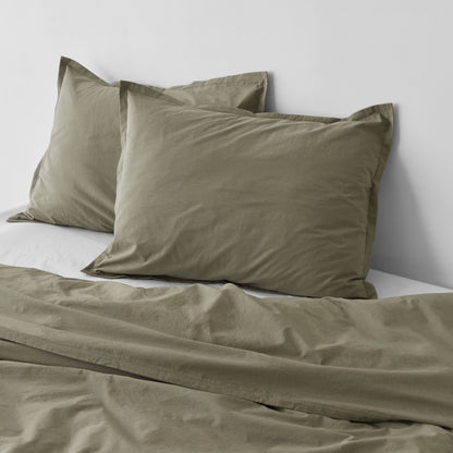 Stonewashed Organic Cotton Percale Shams
