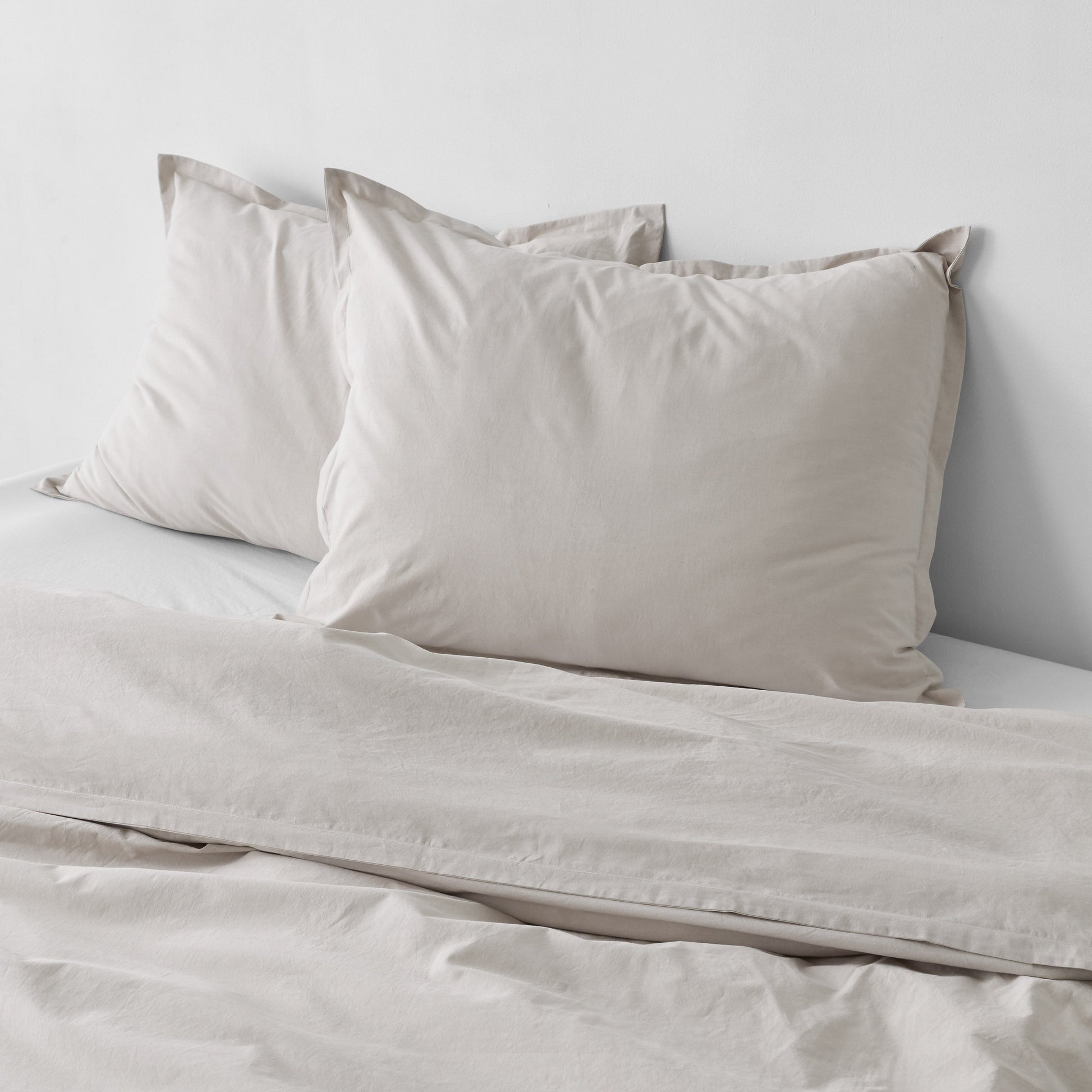 Stonewashed Organic Cotton Percale Shams