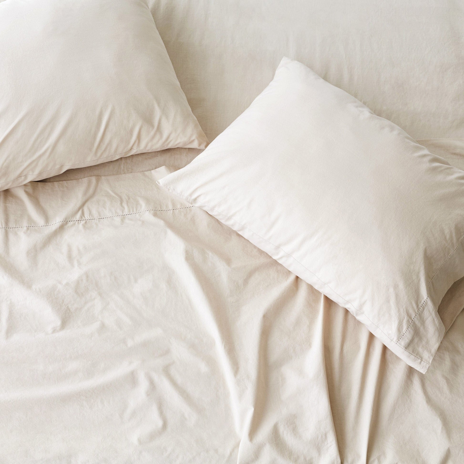 Stonewashed Organic Cotton Percale Sheet Set