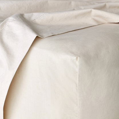 Stonewashed Organic Cotton Percale Fitted Sheet